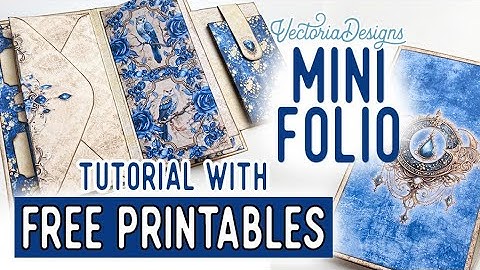 Mini Folio Tutorial + All the Printables for Free | Navy Blue & Gold