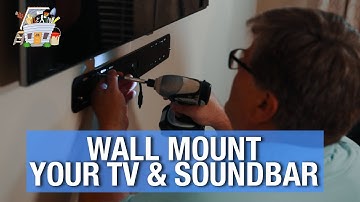 How To Wall Mount a TV and Soundbar and HIDE all the wires | HANDYGUYS TV
