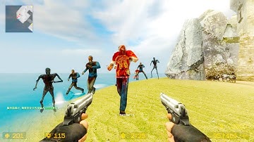 Counter Strike Source - Zombie Mod Online Gameplay on de_island Map