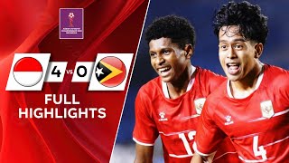 HIGHLIGHT (4-0) INDONESIA U17 VS TIMOR LESTE U17 ASEAN U17 BOYS CHAMPIONSHIP AFF 2026