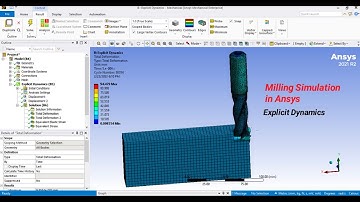 Milling Simulation in Ansys | Milling Animation in Ansys | Explicit Dynamics
