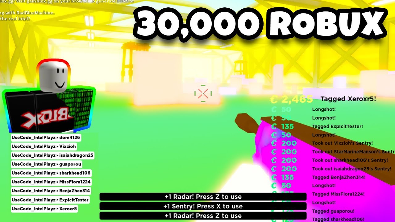 I Basically Spent 30k Robux For Hacks Big Paintball Youtube - hack 30000 robux gratis youtube