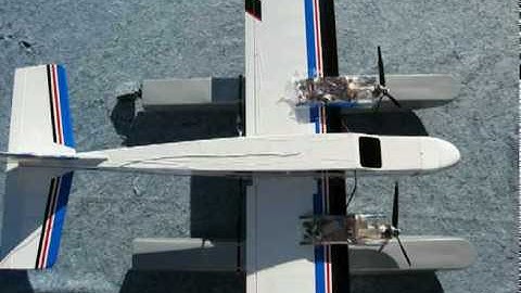 Electric Twinstar Plane on Floats Onboard Camera Test Flight