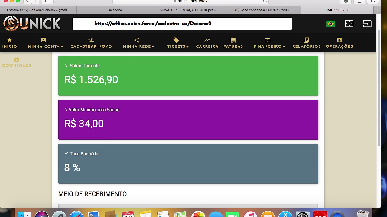 COMO FAZER O SAQUE NA UNICK FOREX ? 2 SAQUE!!