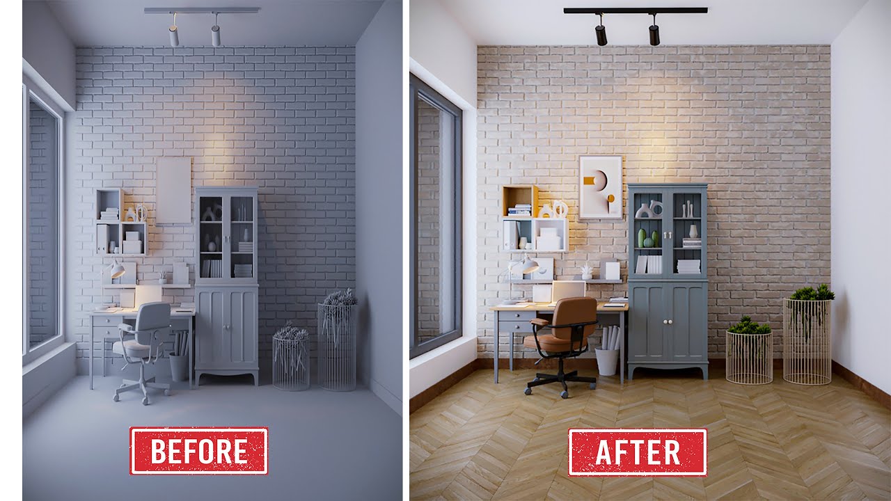 3ds max and corona interior lighting and rendering g Tutorial - YouTube