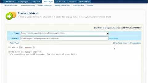 Getresponse Review / Tutorial: Split Test a Email Message