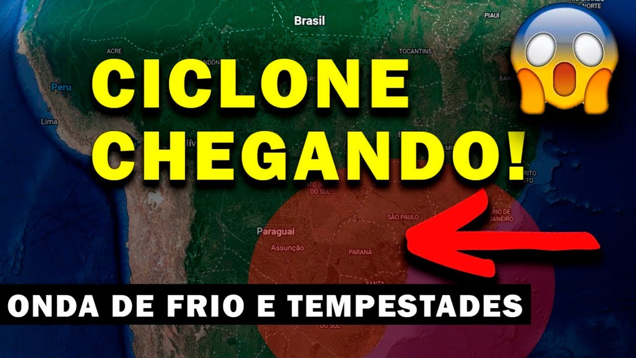 CICLONE EXTRATROPICAL CHEGANDO! CICLONE E ONDA DE FRIO NA REGIÃO SUL - SANTA CATARINA