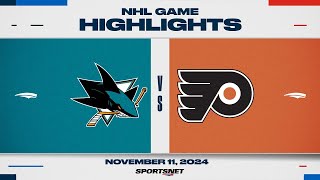 Nhl Highlights Sharks Vs. Flyers - November 11, 2024