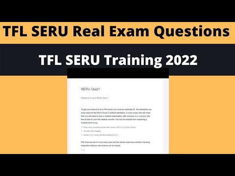 TFL SERU test with Real Exam Questions /SERU training 2022,.  SERU exam /TFL SERU exam