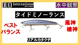 【釣り辞書】DUO　タイドミノーランス120S：ルアー水中観察：DUO Tide Minnow Lance 120S : Underwater observation of lures