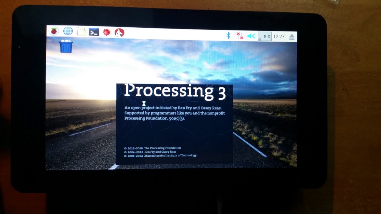 Processing on raspberry pi 3 - YouTube