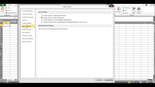 Excel security settings