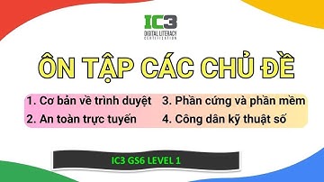 Ôn tập IC3 GS6 Level 1 – Tổng hợp 4 chủ đề quan trọng nhất!