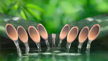 Relaxing music and sound of bamboo water helps to stabilize the mind, restore health, Stress Relief