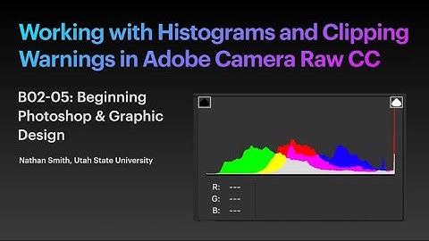 Working with Histograms and Clipping Warnings in Adobe Camera Raw CC
