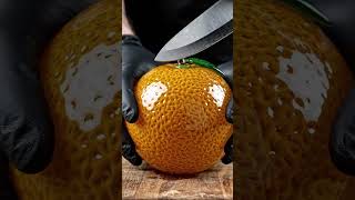 Glassy Orange ASMR 🍊✨ | Satisfying Crunch & Cutting Sounds #asmr #relaxing #satisfying