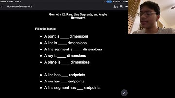 Homework | Rays, Line Segments, and Angles | Geometry Lesson 2