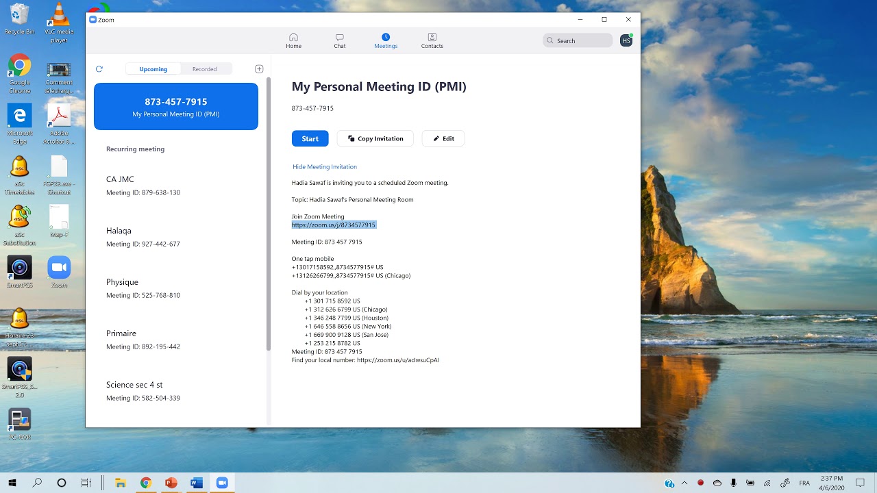Lien sur zoom  YouTube