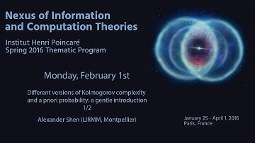 Different versions of Kolmogorov complexity and a priori probability: a gentle introduction 1/2