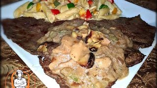 #short بيكاتا اللحم بالمشروم صوص piccata mushroom sauce beef@moshihata