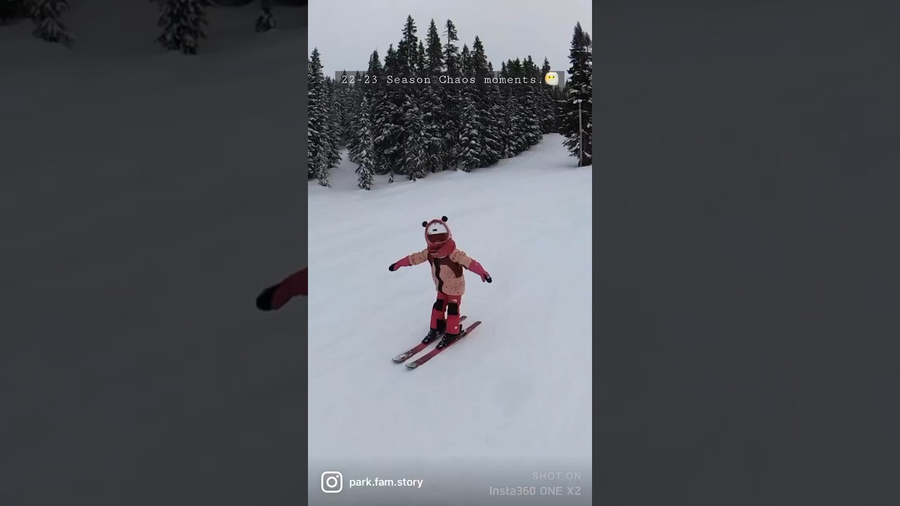 Family on the slopes. 