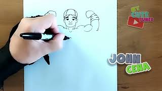 How to draw John Cena | WWE Drawing tutorial screenshot 5