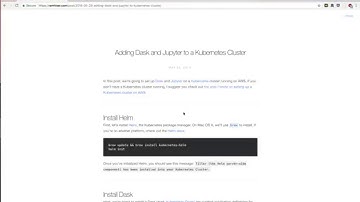 Adding Dask and Jupyter to a Kubernetes Cluster