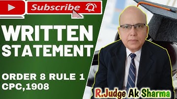 सिविल मामले में जवाब दावा ,क्या होता है। what is written statement in civil cases, order 8 CPC