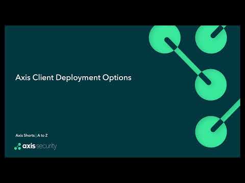 Axis Client Deployment Options