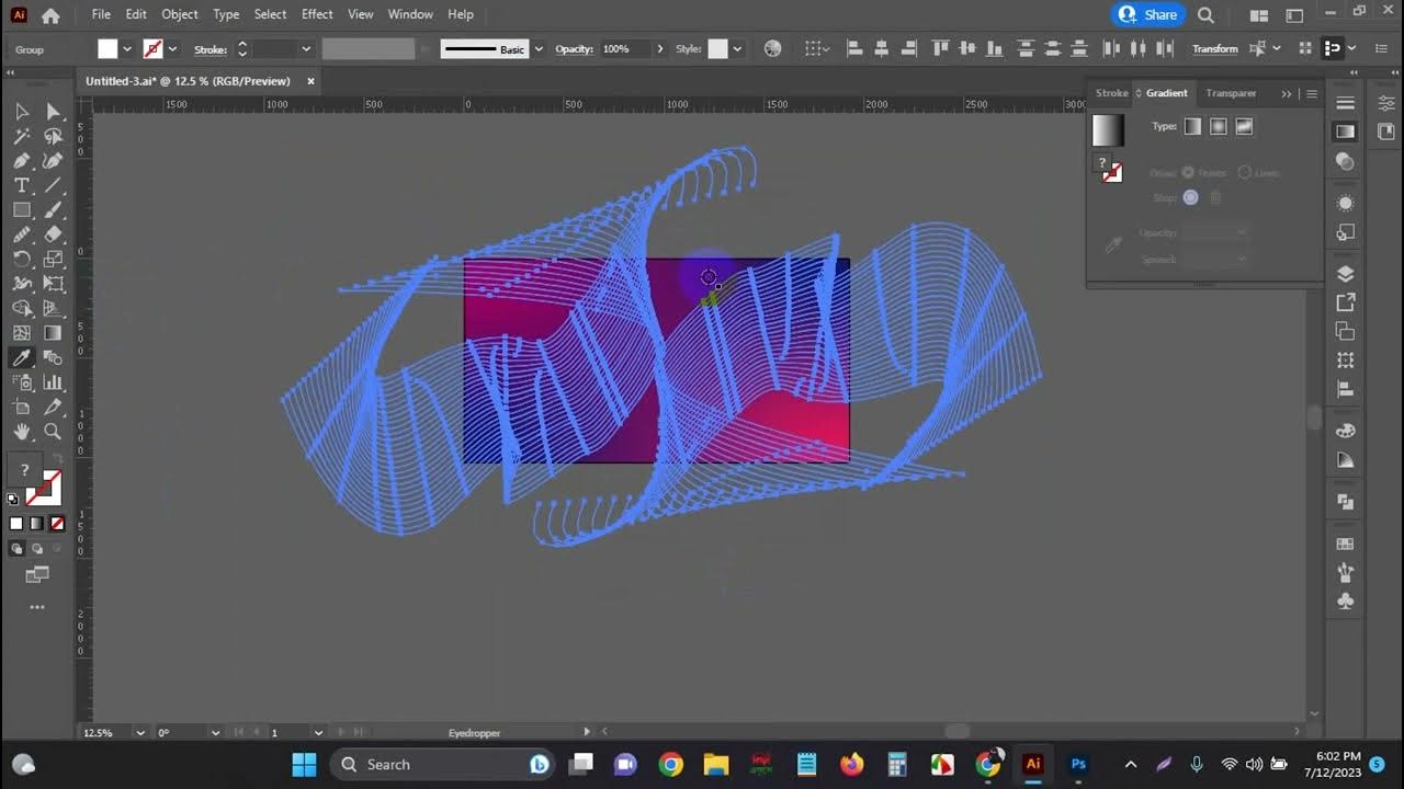 How to Create Abstract Background design With Adobe Illustrator Bangla
