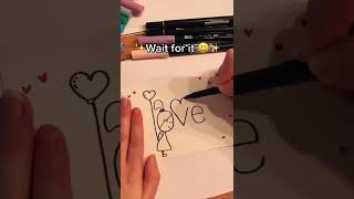 So einfach 🥰 Cute Love Zeichnung mit Überraschungseffekt 💕