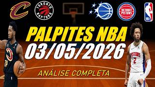 Melhores Palpites NBA HOJE - Análise NBA (03/05/2026) - Palpites Basquete para HOJE + Bilhete PRONTO