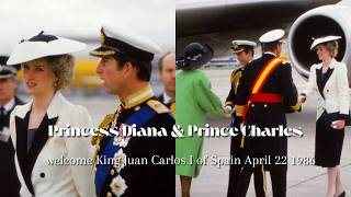 Princess Diana & Prince Charles Welcome King Juan Carlos I of Spain | April 22, 1986
