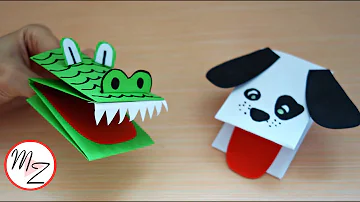 How to make a hand puppet from one sheet of paper | Animal hand puppets DIY | Maison Zizou