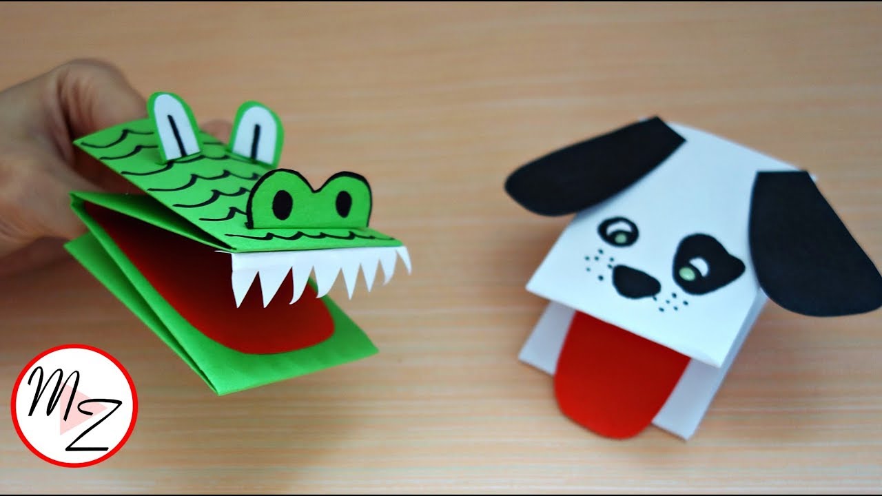 How to make a hand puppet from one sheet of paper | Animal hand puppets DIY  | Maison Zizou - YouTube