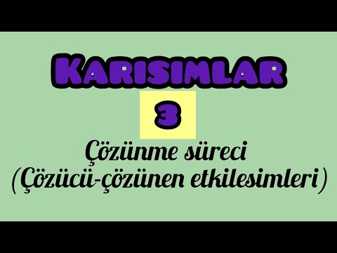 Karışımlar-3-Çözünme süreci(çözücü-çözünen etkileşimlari)(10.sınıf TYT)