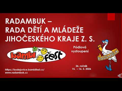 Program pódium BAMBIFEST 2026 České Budějovice