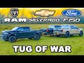 Dodge RAM v Ford F-150 v Chevy Silverado: TUG-OF-WAR