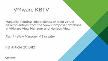 KB 2015112 How to remove linked clones/stale virtual desktops from View Composer database - Part 1