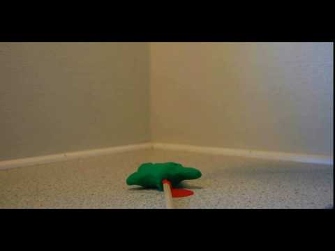 stop motion green clay man Really Hilarous