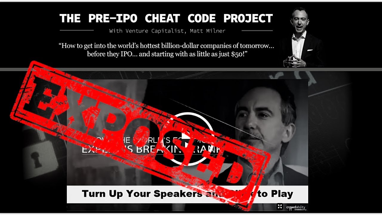 Here's What Matt Milner's "Pre IPO Cheat Codes" Are