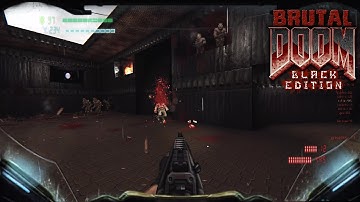 Brutal Doom Black Edition 3.35 [Rain, Parallax, Visor, Relighting] - Enhanced E1M4 | 4K/60