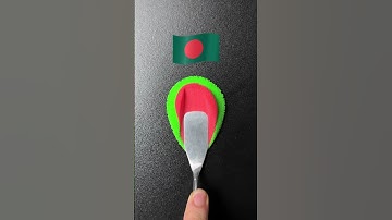 Guess the mixed color of Bangladesh Flag #colormixing #oddlysatisfying #clay #fyp #colors