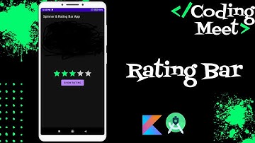 How to Implement Rating Bar in Android Studio Kotlin