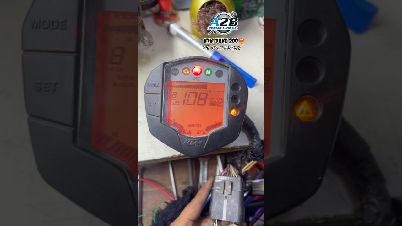 “KTM Duke 200 Display Not Working – Meter Turns On! 🛠️🔧 | DM for Service”
