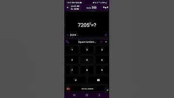 Math Tricks - Training mode - Square numbers ending in 05 - level 064 (Number Keyboard)