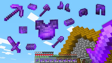 Minecraft UHC but netherite falls from the sky..