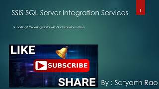 36 SSIS Sort Transformation | SQL Server Integration Services