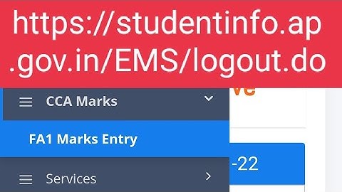 Formative Assessment marks entry / How to enter FA 1 marks