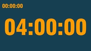 4 hour timer (with end alarm, time elapsed and progress bar)